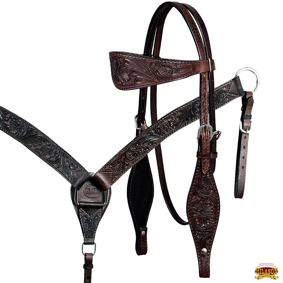 HILASON Western Horse Saddle American Leather Flex Trail Barrel Tack | for Horses