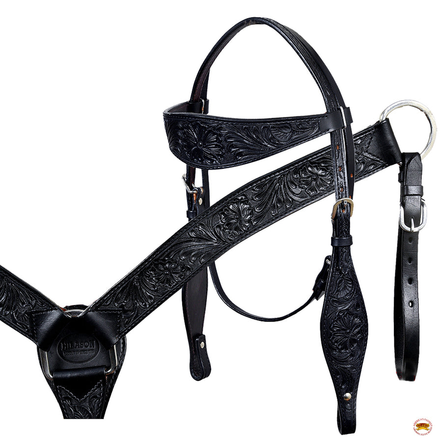HILASON Western Horse Saddle American Leather Flex Trail Barrel Tack | for Horses