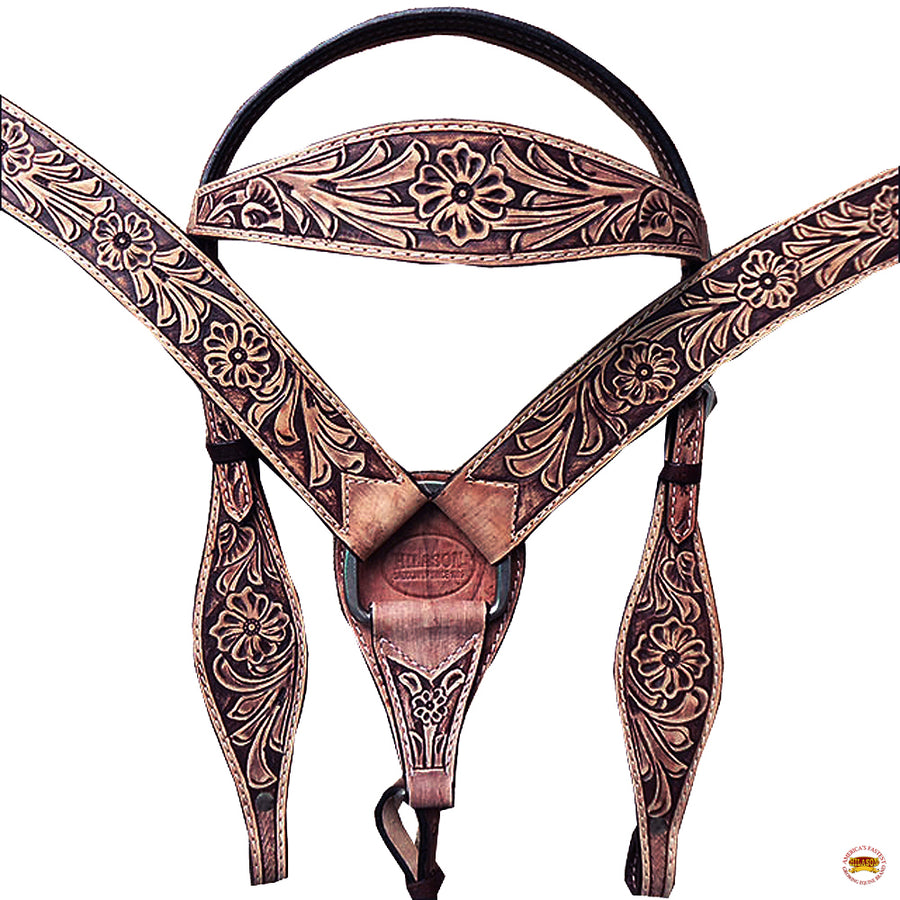 HILASON Western Horse Saddle American Leather Flex Trail Barrel Tack | for Horses