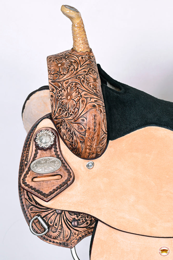 HILASON Western Horse Saddle American Leather Flex Trail Barrel Tack | for Horses