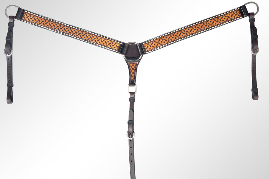 American Darling Western Horse Breast Collar Leather Dark Brown |Genuine Collar|Western