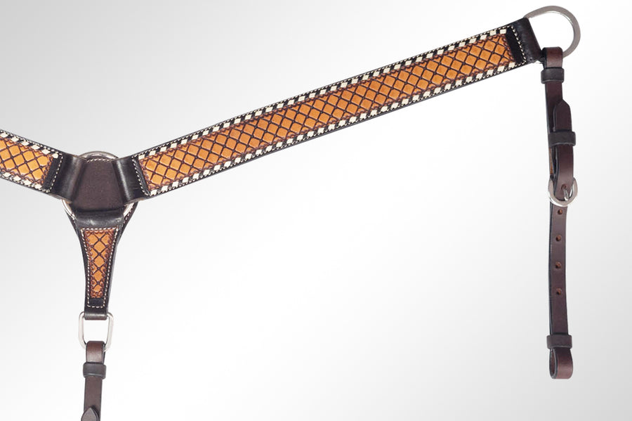 American Darling Western Horse Breast Collar Leather Dark Brown |Genuine Collar|Western