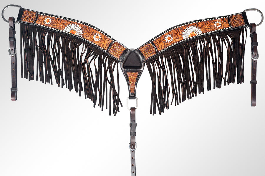 American Darling Western Horse Breast Collar Leather Dark Brown |Genuine Collar|Western