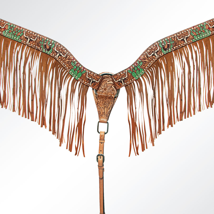 AMERICAN DARLING Western Horse Breast Collar Tack Genuine Leather - Uhorse