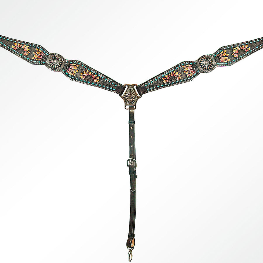AMERICAN DARLING Western Horse Breast Collar Tack Genuine Leather - Uhorse