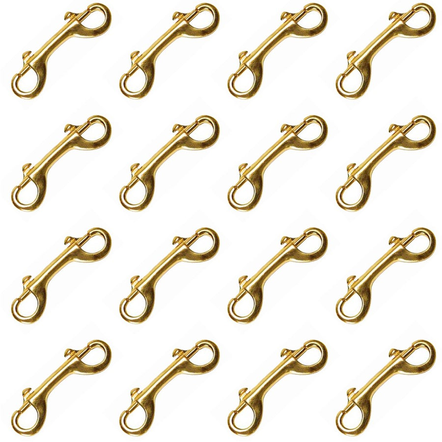 4 3/4 in Hilason Double Ended Bolt Snap Solid Brass Pack Of 16 - Uhorse