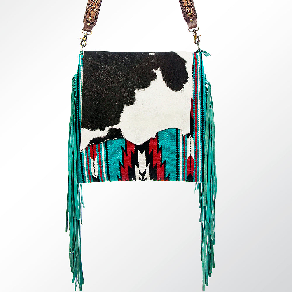 American Darling Cross Body Saddle Blanket Hair On Genuine Leather Western Women Bag| Handbag Purse | Crossbody Bag for Cute