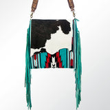 American Darling Cross Body Saddle Blanket Hair On Genuine Leather Western Women Bag| Handbag Purse | Crossbody Bag for Cute
