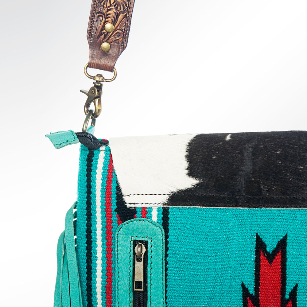 American Darling Cross Body Saddle Blanket Hair On Genuine Leather Western Women Bag| Handbag Purse | Crossbody Bag for Cute
