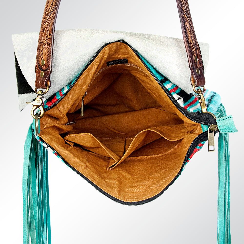 American Darling Cross Body Saddle Blanket Hair On Genuine Leather Western Women Bag| Handbag Purse | Crossbody Bag for Cute