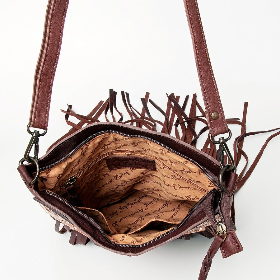 American Darling Messenger Hand Tooled Full Grain Genuine Leather Western Women Bag Handbag Purse | Crossbody for Cute