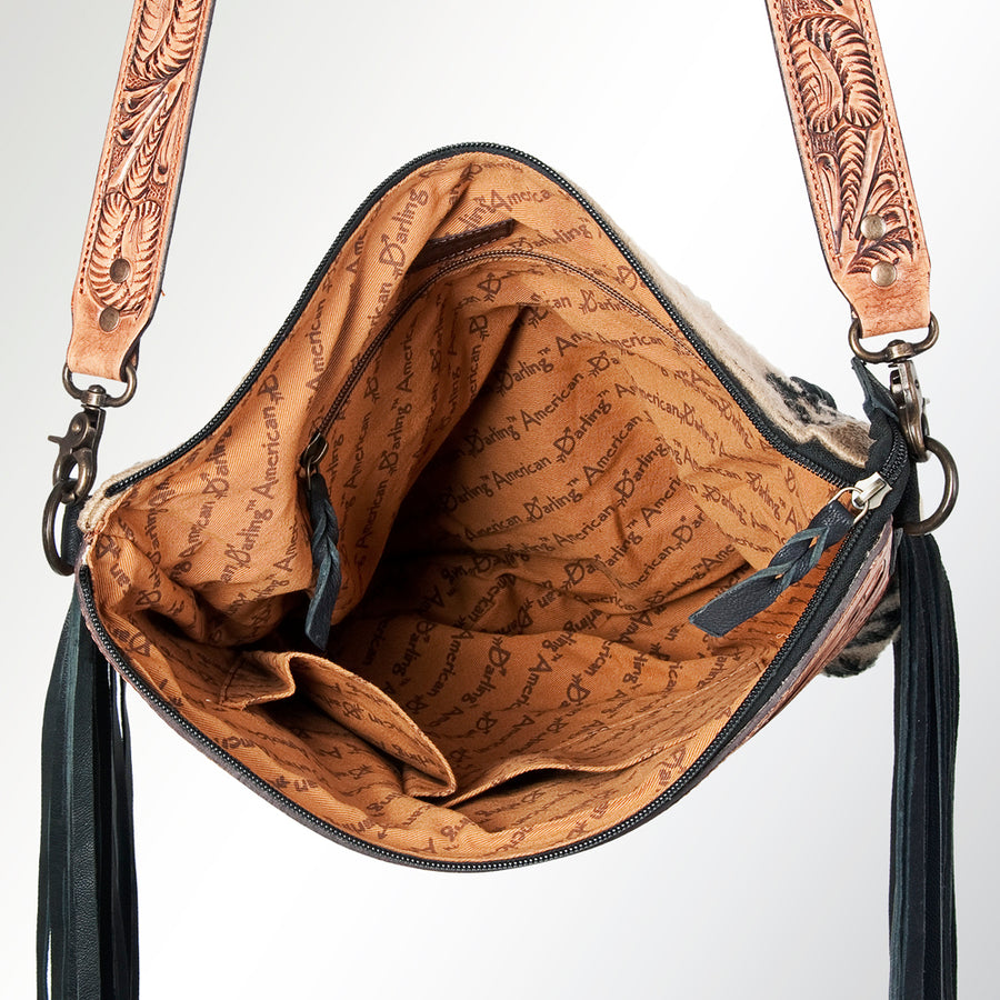 American Darling Large Crossbody Hand Tooled Saddle Blanket Genuine Leather Western Women Bag Handbag Purse | Cute