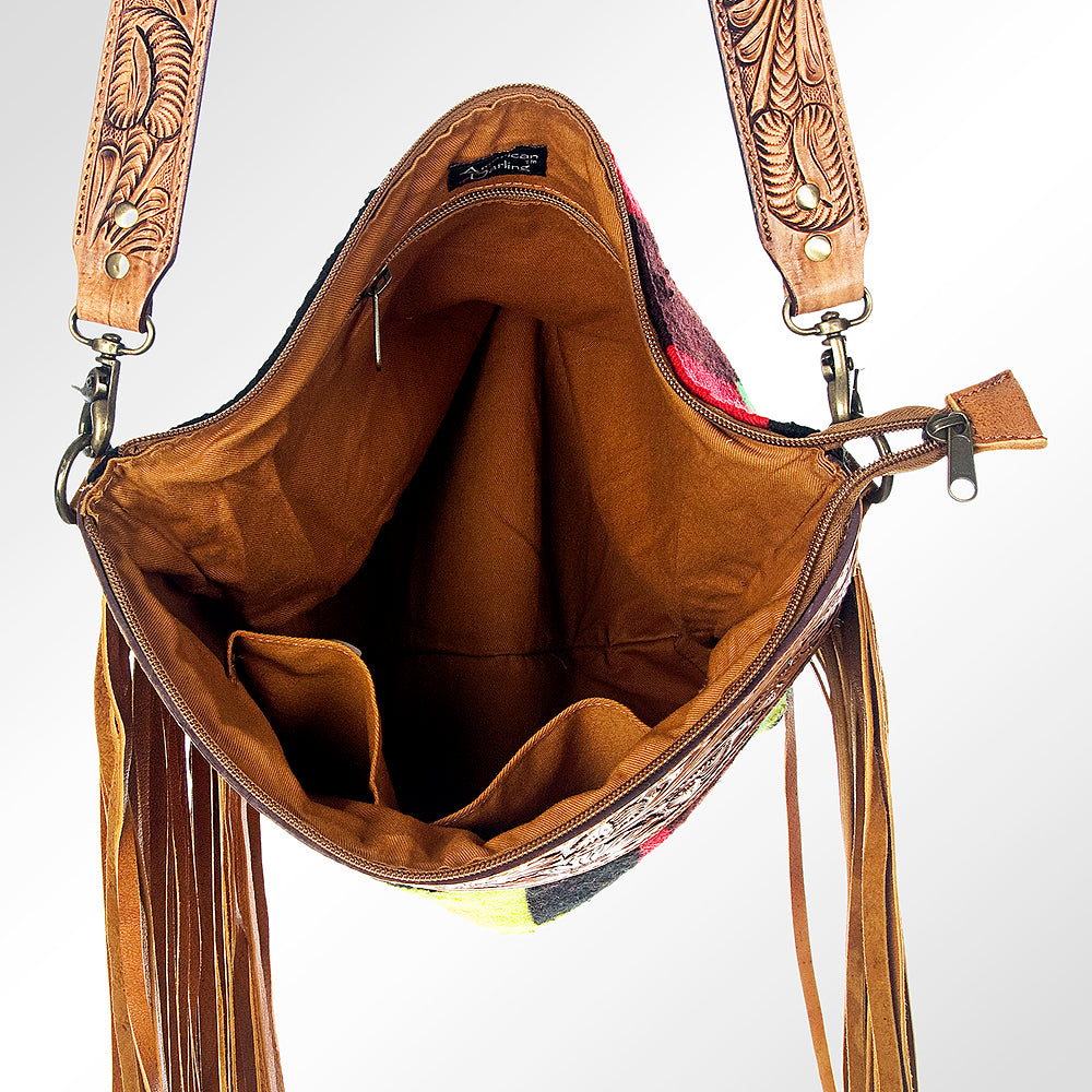 American Darling Cross Body Saddle Blanket Genuine Leather Western Women Bag Handbag Purse | Crossbody for Cute
