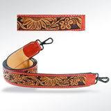 American Darling ADSTF130 Hand Tooled Genuine Leather Crossbody Handle Strap For Bags