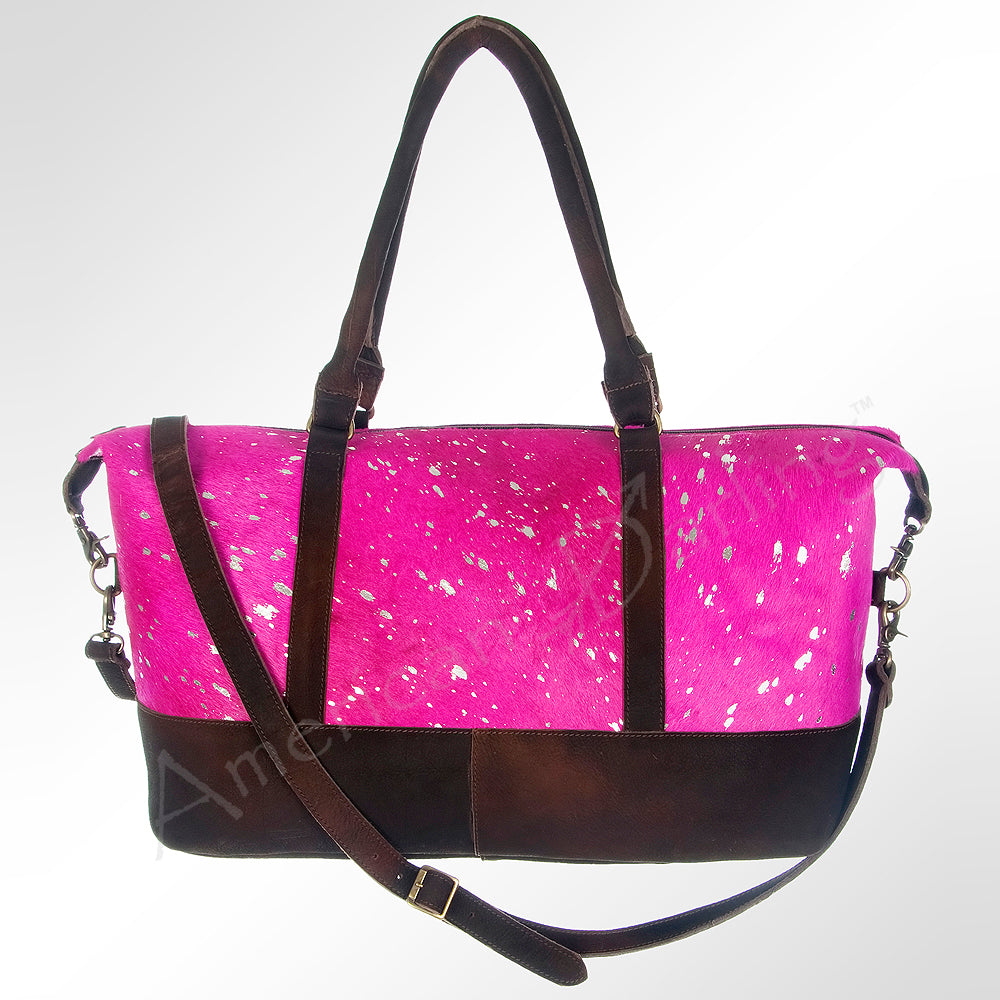 American Darling Duffel Hair On Genuine Leather Western Women Bag | Handbag Duffle Weekend Travel Bags for