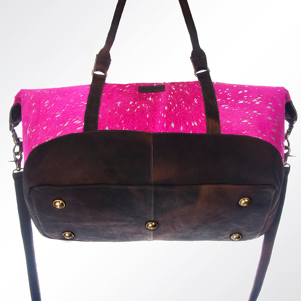 American Darling Duffel Hair On Genuine Leather Western Women Bag | Handbag Duffle Weekend Travel Bags for