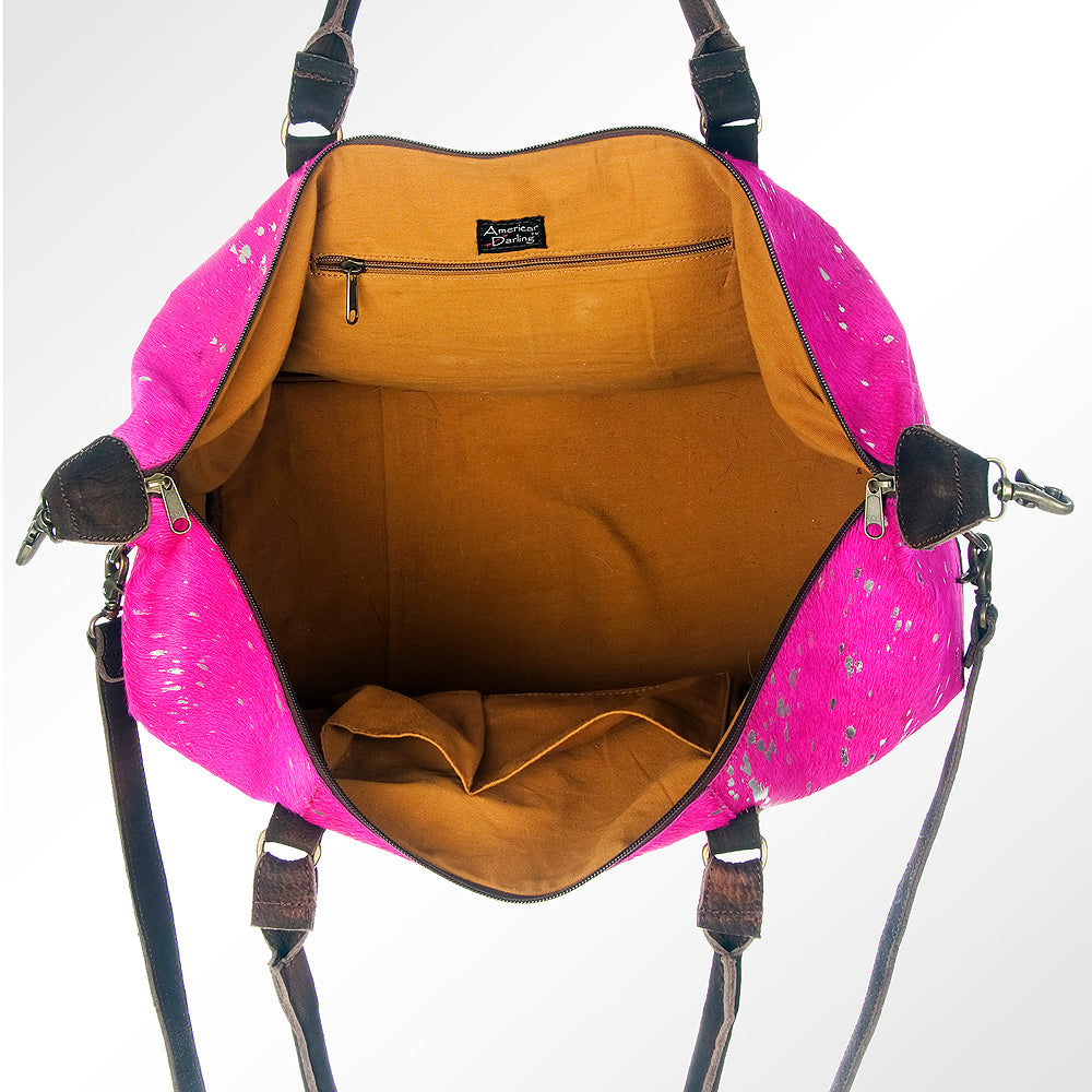 American Darling Duffel Hair On Genuine Leather Western Women Bag | Handbag Duffle Weekend Travel Bags for