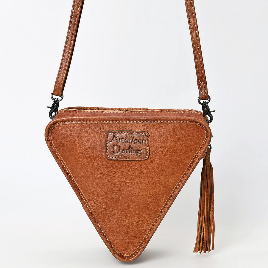 American Darling Cross body Bag Hand Tooled Floral Carved Genuine Leather Western Purse with YKK Zipper