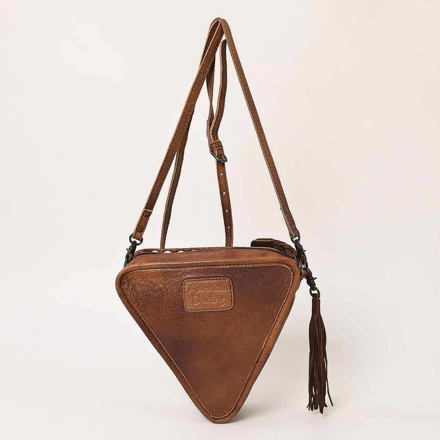 American Darling Cross body Bag Hand Tooled Floral Carved Genuine Leather Western Purse with YKK Zipper