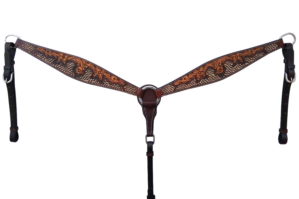 Bar H Equine American Leather Horse Saddle Tack One Ear Headstall Brown