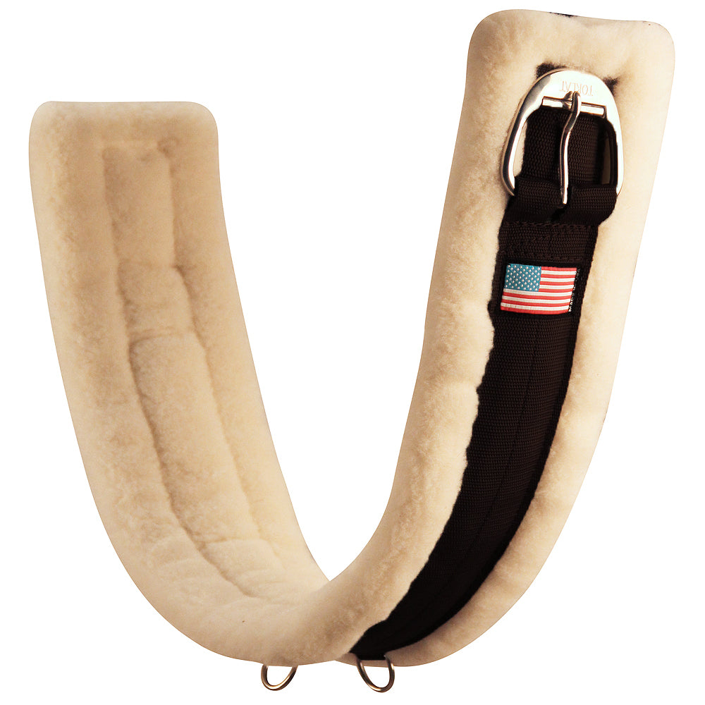 Toklat Horse Cinch Roller Buckle Deluxe Wool Back Natural Made In Usa
