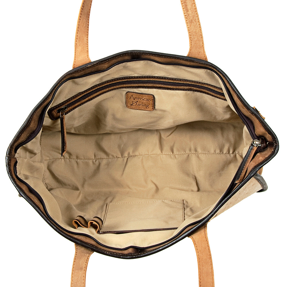 American Darling Tote Hair on Genuine Leather Western Women Bag Handbag Purse | Travel Bags College Casual