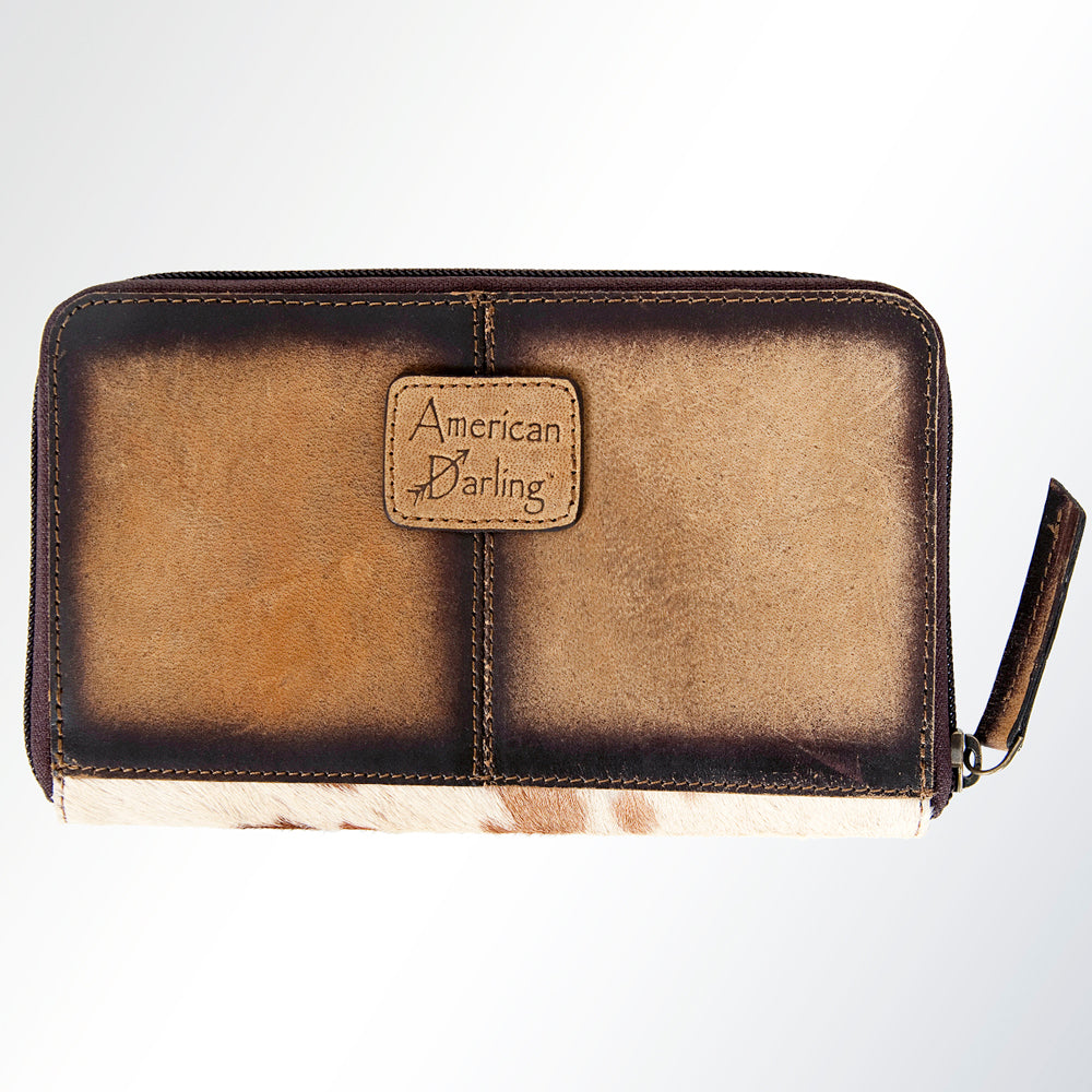 American Darling Wallet Hair-On Genuine Leather Western Women Bag | Handbag Purse Wristlet Travel Clutch