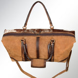 American Darling ADBGI123B Duffel Hair On Genuine Leather Women Bag Western Handbag Purse