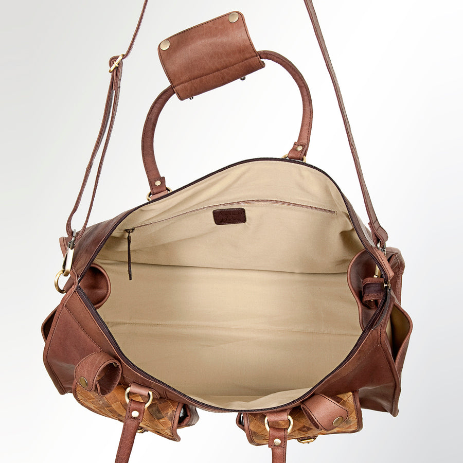American Darling Women's Duffel Bag Western Full Grain Genuine Leather Handbag and Ladies Purse
