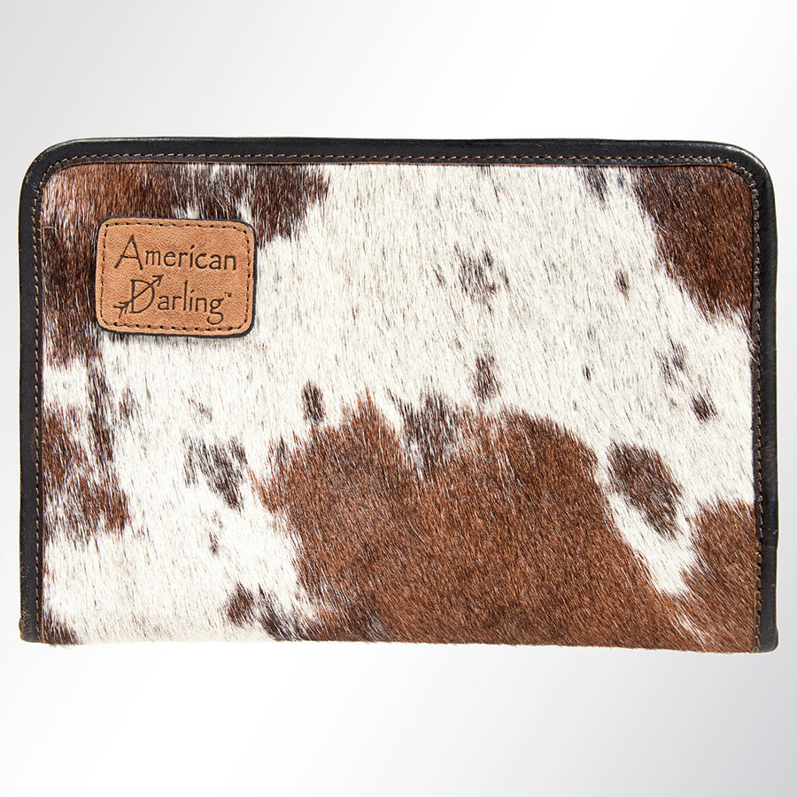 American Darling Wallet Hair-On Cowhide Genuine Vegetable Tanned Leather Western Travel Organiser 6in X 9in