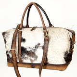 American Darling ADBGI134B Duffel Hair On Genuine Leather Women Bag Western Handbag Purse