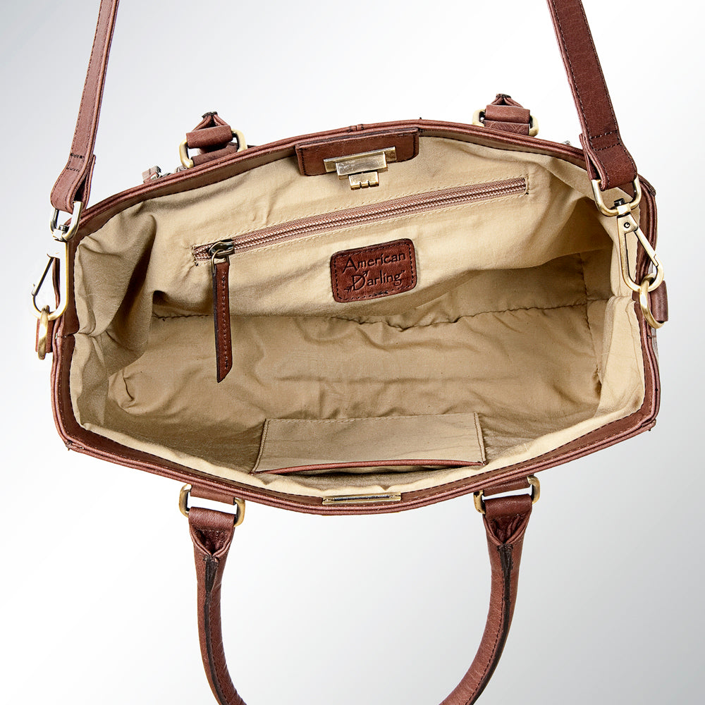 American Darling Tote Full Grain Genuine Leather Western Women Bag Handbag Purse | Travel Bags College Casual