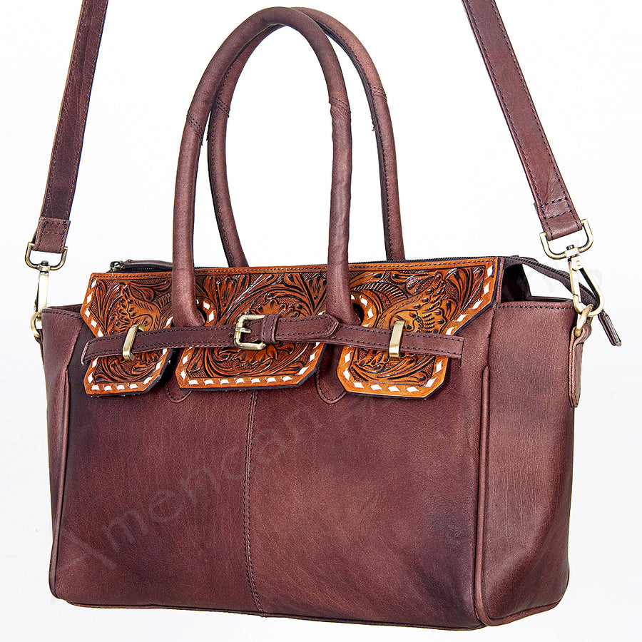 American Darling Tote Hand Tooled Genuine Leather Western Women Bag Handbag Purse | Travel Bags College Casual - Uhorse