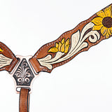 AMERICAN DARLING Western Horse One Ear Headstall Breast Collar Set Leather