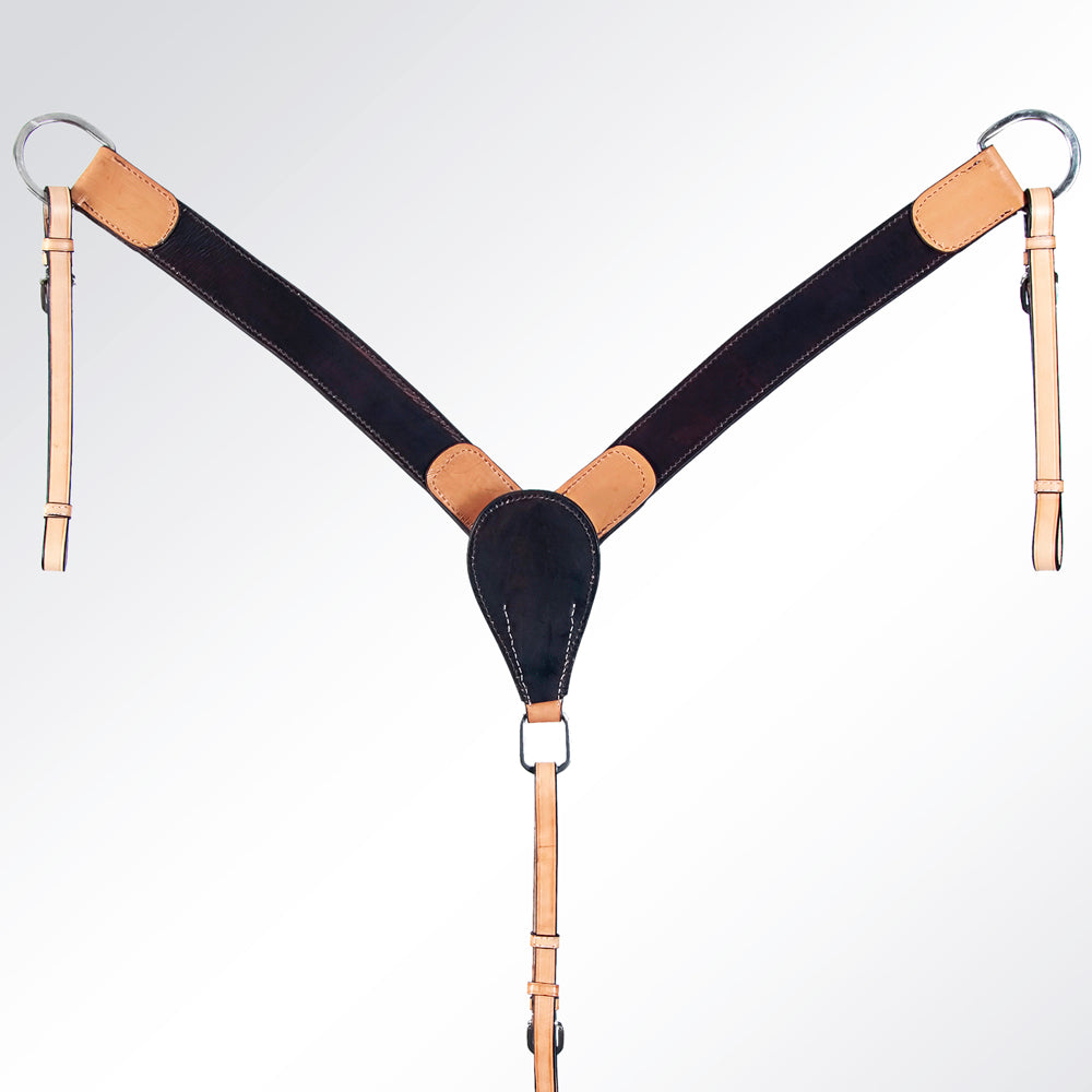 AMERICAN DARLING Western Horse Headstall Breast Collar Set Leather