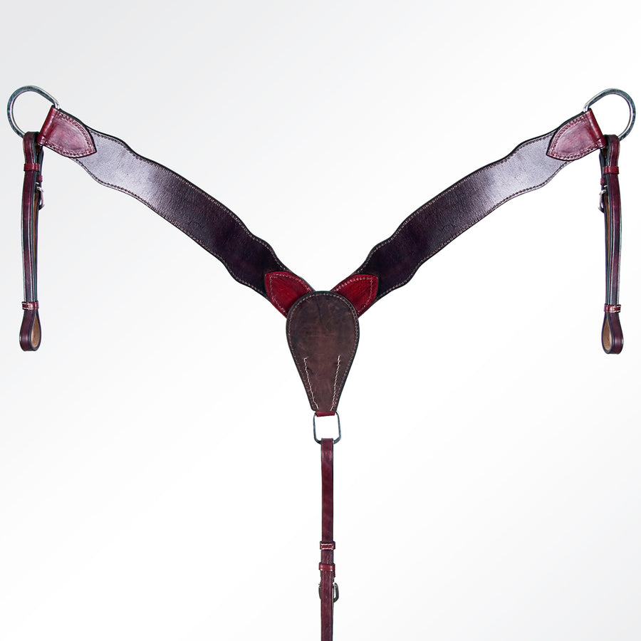 AMERICAN DARLING Western Horse Headstall Breast Collar Set Leather