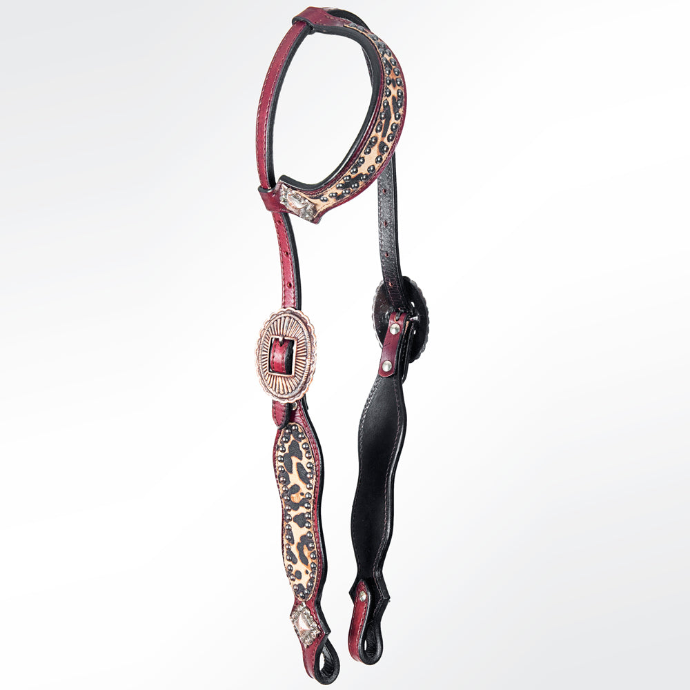 AMERICAN DARLING Western Horse One Ear Headstall Breast Collar Set Leather