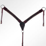 AMERICAN DARLING Western Horse Headstall Breast Collar Set Leather