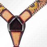 AMERICAN DARLING Western Horse Headstall Breast Collar Set Leather