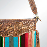 American Darling Cross Body Hand Tooled Saddle Blanket Genuine Leather Western Women Bag Handbag Purse | Crossbody for Cute