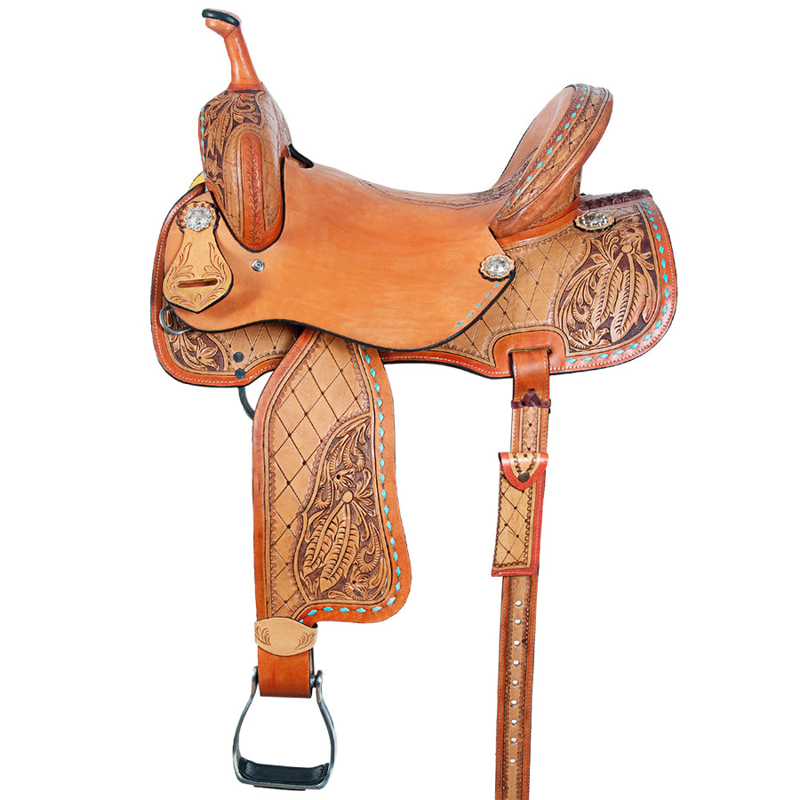 16 In COMFYTACK W. H. Barrel Racing Trail Pleasure American Leather by Hilason – Cowboy and equestrian accessories