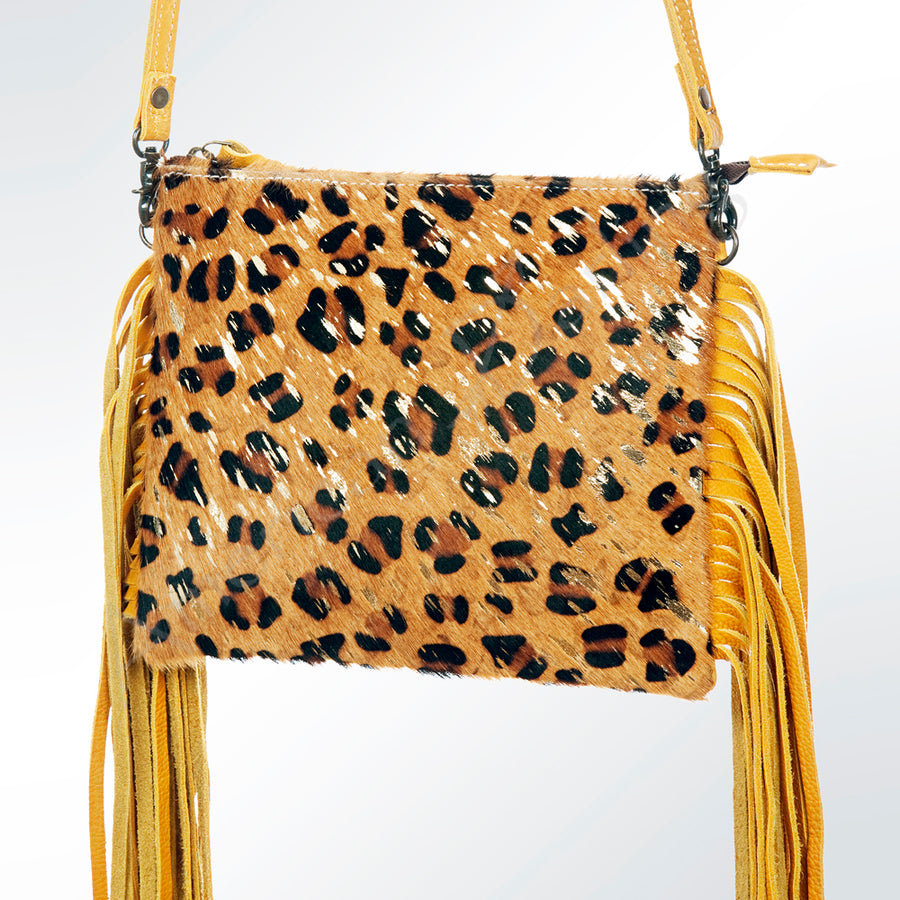 American Darling Hair-On Cowhide Crossbody Bag with Fringe - Uhorse