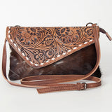 American Darling ADBG590 Envelope Hand Tooled Hair-On Genuine Leather Women Bag Western Handbag Purse
