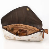 American Darling Envelope Hand Tooled Hair On Genuine Leather Western Women Bag Handbag Purse | Crossbody for Cute