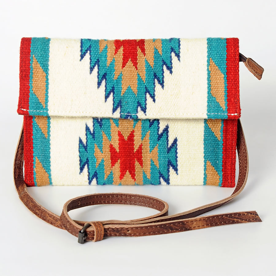 American Darling Small Cross body Bag Hand Woven Saddle Blanket Genuine Leather Western Purse with YKK Zipper