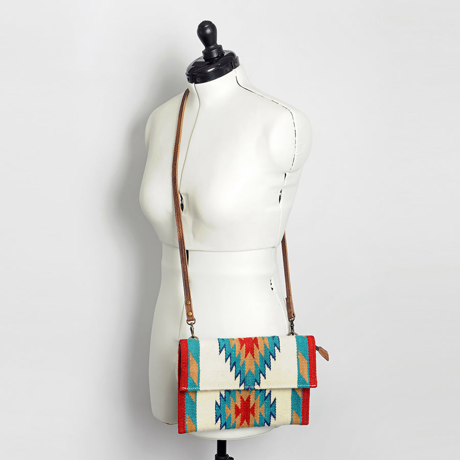 American Darling Small Cross body Bag Hand Woven Saddle Blanket Genuine Leather Western Purse with YKK Zipper