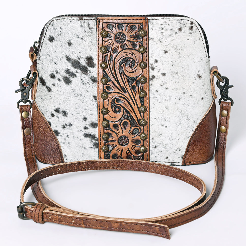 American Darling Cross Body Hand Tooled Hair on Genuine Leather Western Women Bag Handbag Purse | Crossbody for Cute