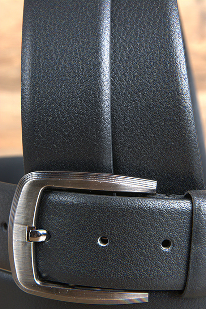 Black Leather Dress Belt 100% Pure Italian Cow Genuine Formal
