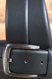 Black Leather Dress Belt 100% Pure Italian Cow Genuine Formal