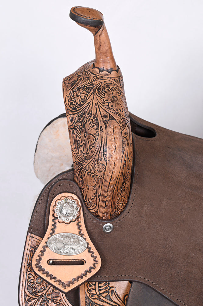 HILASON Western Horse Saddle Flex Tree American Leather Trail Barrel | for Horses